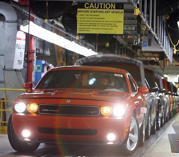 Manufacturing launch of the 2008 Dodge Challenger at Brampton Assembly Plant.